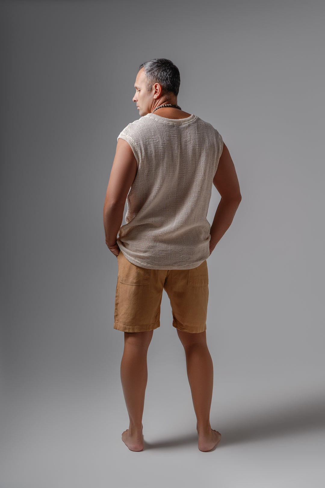 Sleeveless mesh tee / Playera red