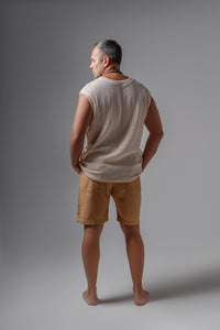 Sleeveless mesh tee / Playera red
