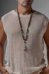 Sleeveless mesh tee / Playera red